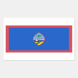 Adesivo Retangular Bandeira de Guam