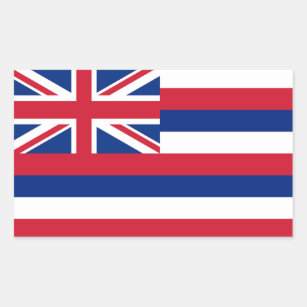 Adesivo Retangular Bandeira de Havaí