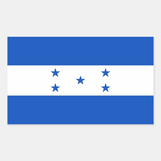 Adesivo Retangular Bandeira de Honduras (Frente)