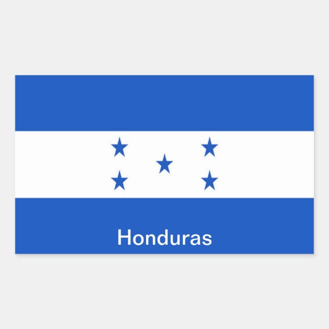 Adesivo Retangular Bandeira de Honduras (Frente)
