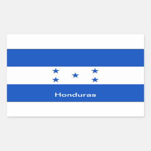 Adesivo Retangular Bandeira de Honduras
