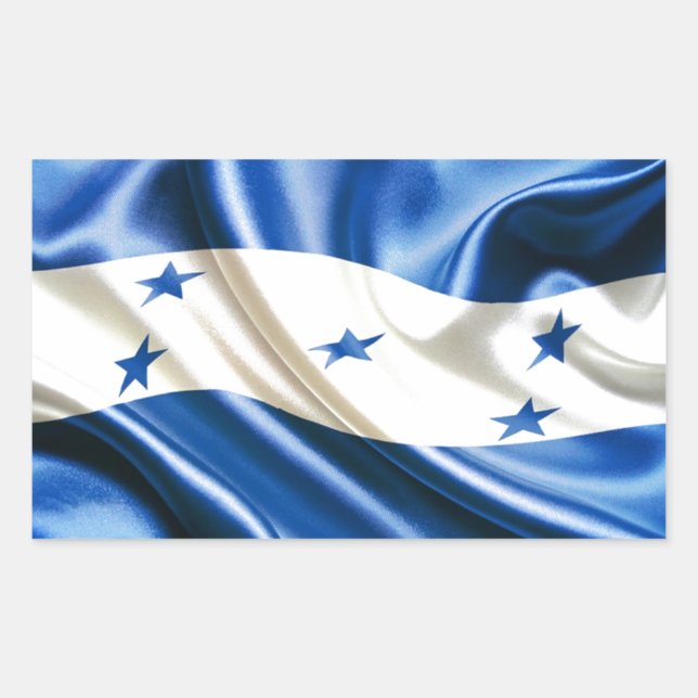 ADESIVO RETANGULAR BANDEIRA DE HONDURAS (Frente)