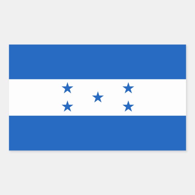 Adesivo Retangular Bandeira de Honduras (Frente)