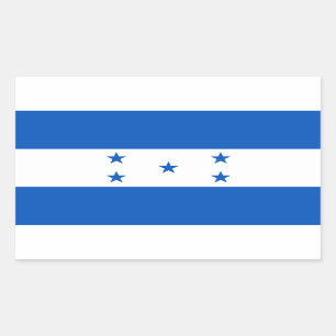 Adesivo Retangular Bandeira de Honduras