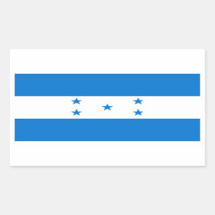 Adesivo Retangular Bandeira de Honduras/Honduran