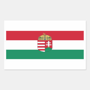 Adesivo Retangular Bandeira de Hungria/Hungarian 1940