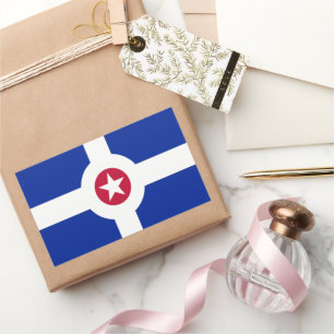 Adesivo Retangular Bandeira de Indianápolis (Indiana)