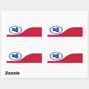 Adesivo Retangular Bandeira de Irving, Texas