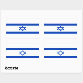 Adesivo Retangular bandeira de Israel