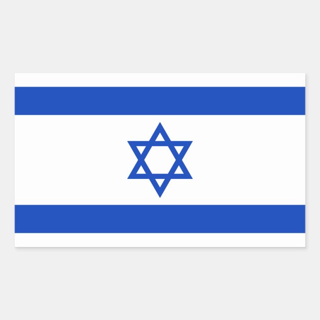 Adesivo Retangular Bandeira de Israel (Frente)