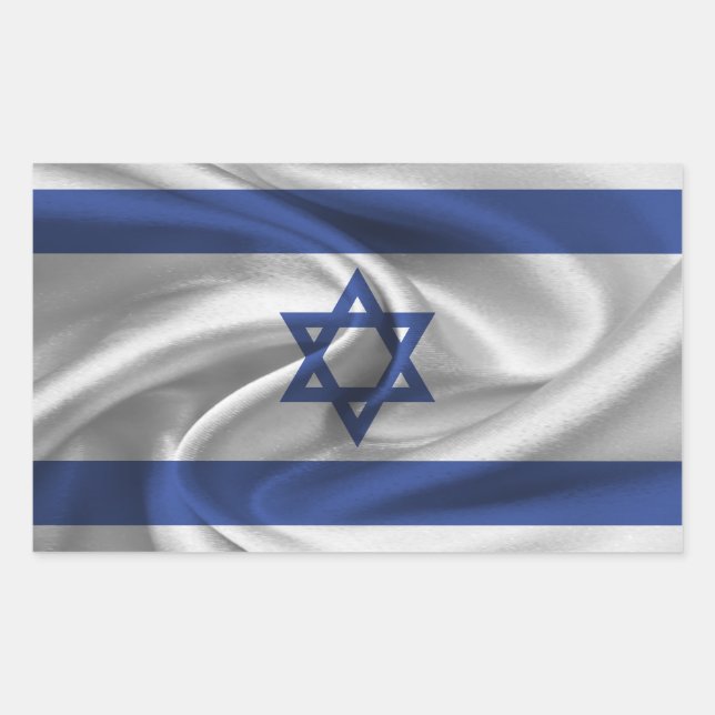 Adesivo Retangular Bandeira de Israel (Frente)