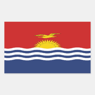 Adesivo Retangular Bandeira de Kiribati