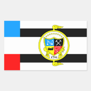 Adesivo Retangular Bandeira de Knoxville, Tennessee