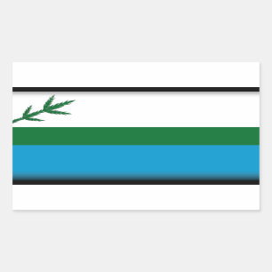 Adesivo Retangular Bandeira de Labrador (Canadá)