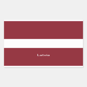 Adesivo Retangular Bandeira de Latvia