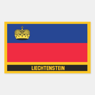Adesivo Retangular Bandeira de Liechtenstein