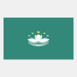 Adesivo Retangular Bandeira de Macau
