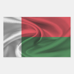 Adesivo Retangular Bandeira de Madagáscar