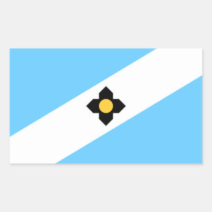 Adesivo Retangular Bandeira de Madison, Wisconsin Rettangular Sticker