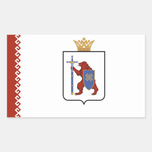 Adesivo Retangular Bandeira de Mari El