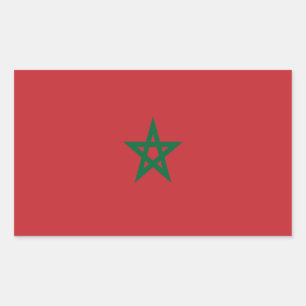 Adesivo Retangular Bandeira de Marrocos