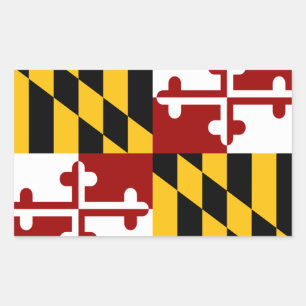 Adesivo Retangular bandeira de Maryland