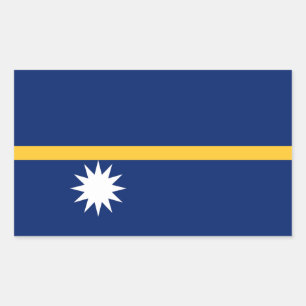 Adesivo Retangular Bandeira de Nauru