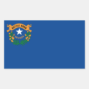 Adesivo Retangular Bandeira de Nevada