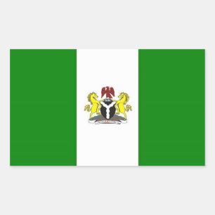 Adesivo Retangular Bandeira de Nigéria