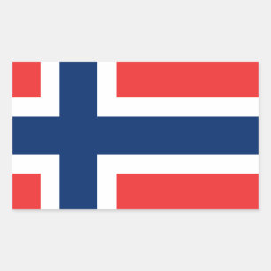 Adesivo Retangular Bandeira de Noruega