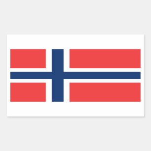 Adesivo Retangular Bandeira de Noruega