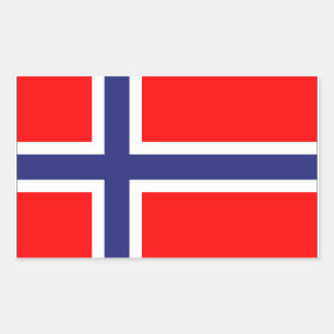 Adesivo Retangular Bandeira de Noruega