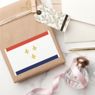 Adesivo Retangular Bandeira de Nova Orleans