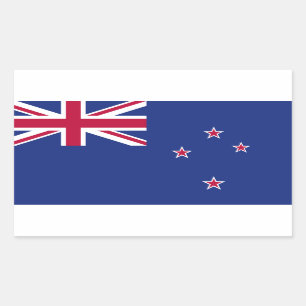 Adesivo Retangular Bandeira de Nova Zelândia