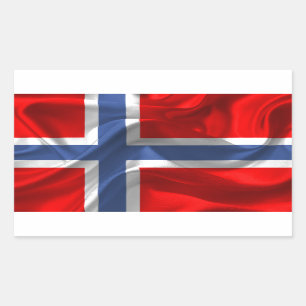 Adesivo Retangular Bandeira de ondas norueguesa