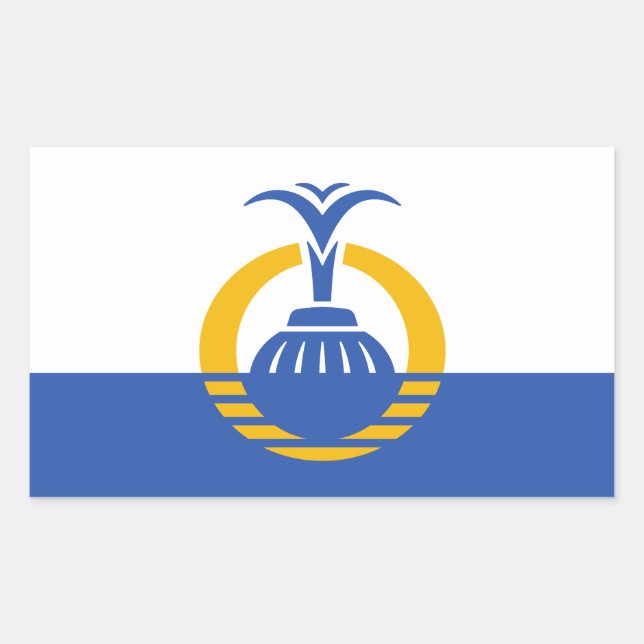 Adesivo Retangular Bandeira de Orlando, Flórida (Frente)