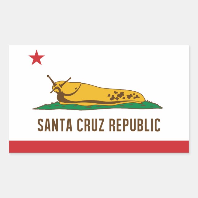 Adesivo Retangular Bandeira de papais noeis Cruz República da Banana (Frente)
