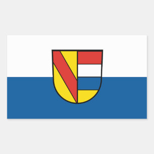 Adesivo Retangular bandeira de Pforzheim cidade alemanha símbolo embl