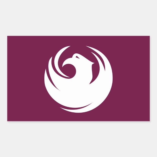 Adesivo Retangular Bandeira de Phoenix, Arizona (Frente)
