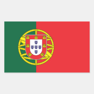 Adesivo Retangular Bandeira de Portugal