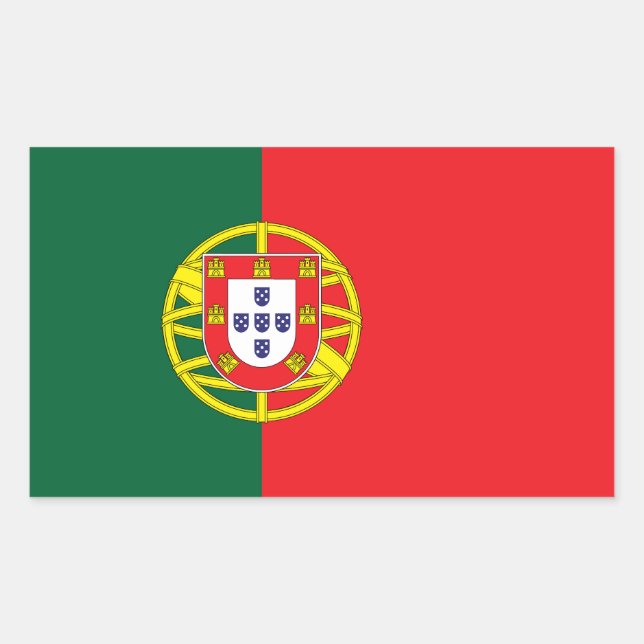 Adesivo Retangular Bandeira de Portugal (Frente)