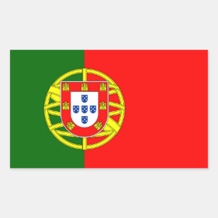 Adesivo Retangular Bandeira de Portugal