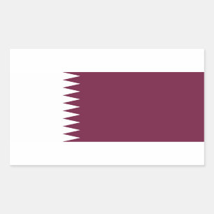 Adesivo Retangular Bandeira de Qatar