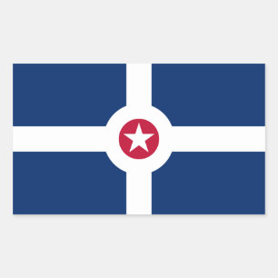 Adesivo Retangular Bandeira de QUATRO Indianapolis