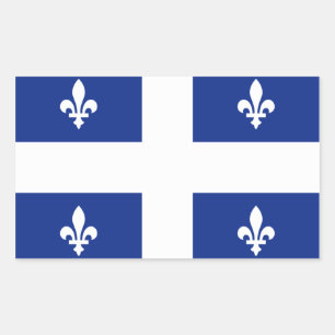 Adesivo Retangular Bandeira de "Quebeque"
