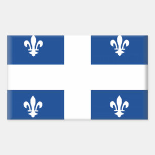 Adesivo Retangular Bandeira de Quebeque (Canadá)