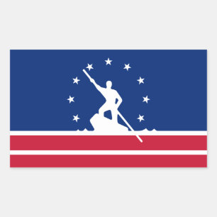 Adesivo Retangular Bandeira de Richmond, Virgínia Retangular Sticker