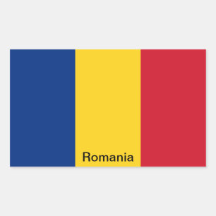 Adesivo Retangular Bandeira de Romania