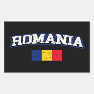 Adesivo Retangular Bandeira de Romania