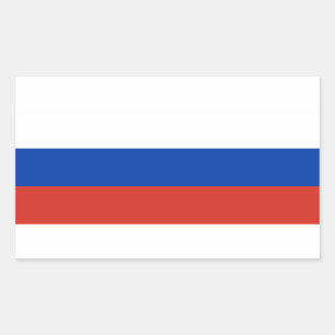 Adesivo Retangular Bandeira de Rússia